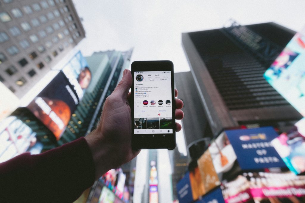 A person watching Instagram reels